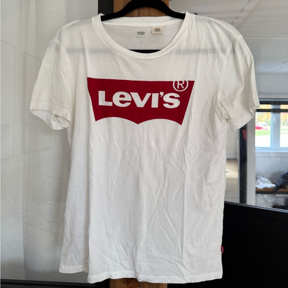 Levi's Classic White Tee with Red Logo